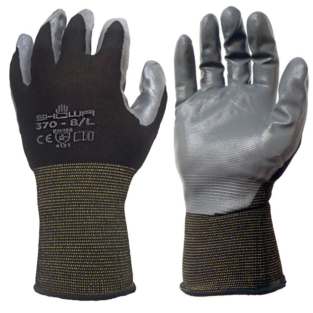 LOT OF ATLAS 370 NITRILE PALM COATED LIGHTWEIGHT LANDSCAPE GARDENING WORK GLOVES