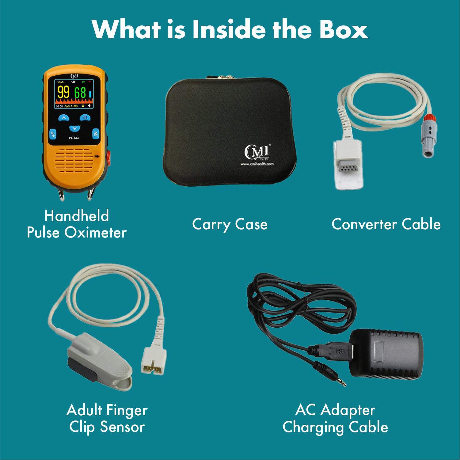 Rechargeable | Handheld Oximeter PC-66L