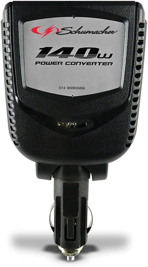 Schumacher XI14 140 Watts Vehicle Power Converter - Black