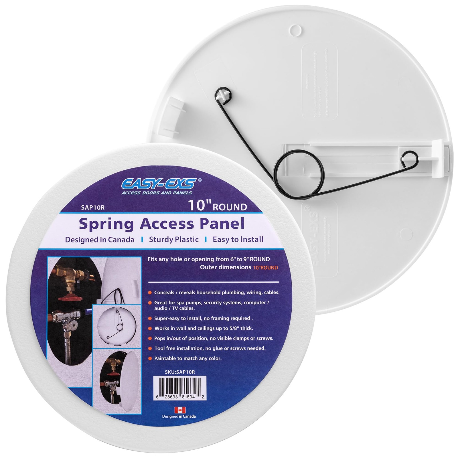10" Round Access Panel for Ceiling and Wall - Adjustable from 6 to 9 inches -...