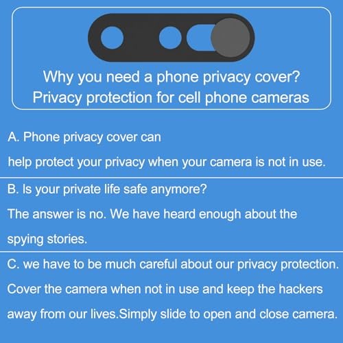 Black Front Camera Cover - Compatible with Black Cameras