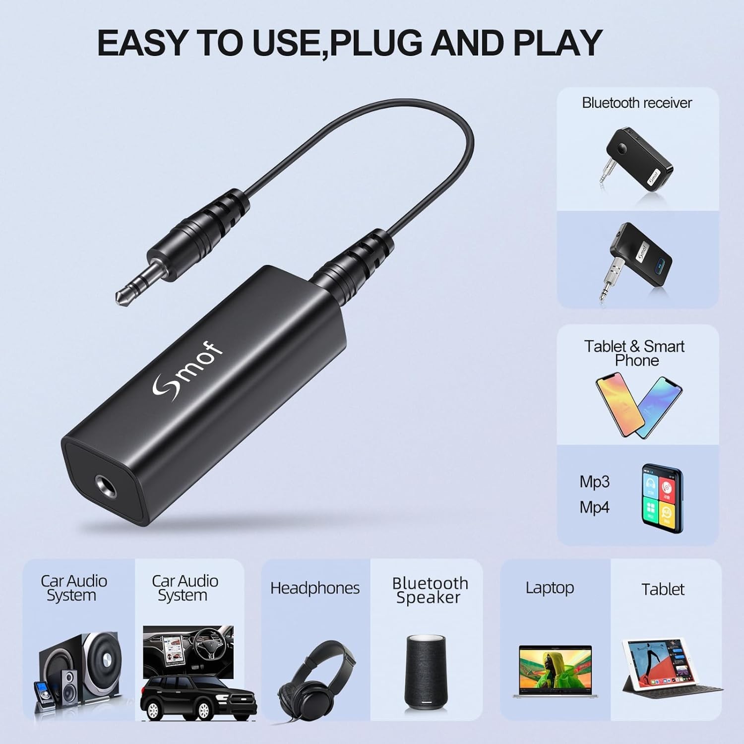 Compact Ground Loop Isolator with 3.5MM Audio Cable - Quiet Your System Today!