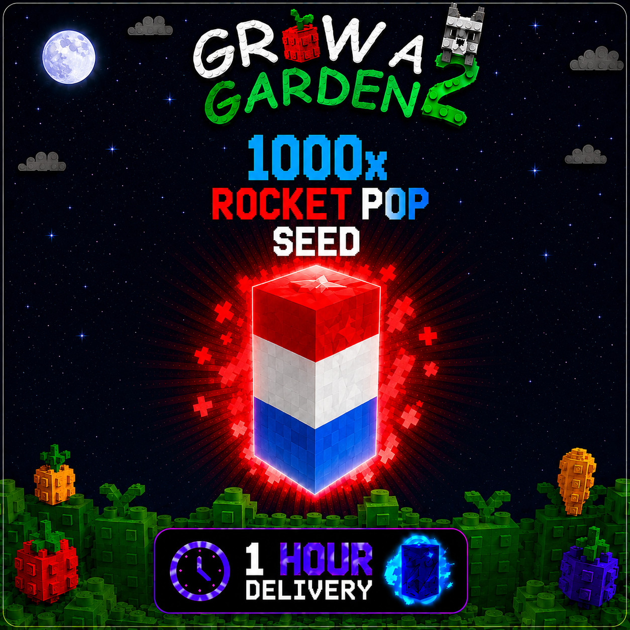 🔥Grow a Garden 2 Roblox✨ 1000X Rocket Pop Seed  | Fast