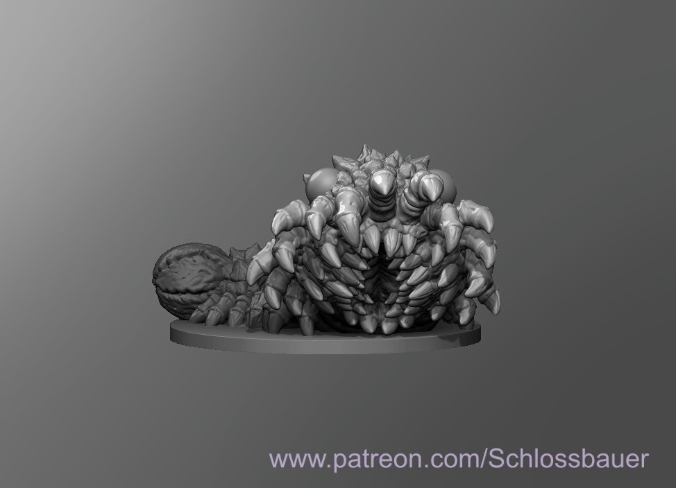 Worm Elemental Demon Monster Manual 28mm Scale DND D&D Tabletop Miniature