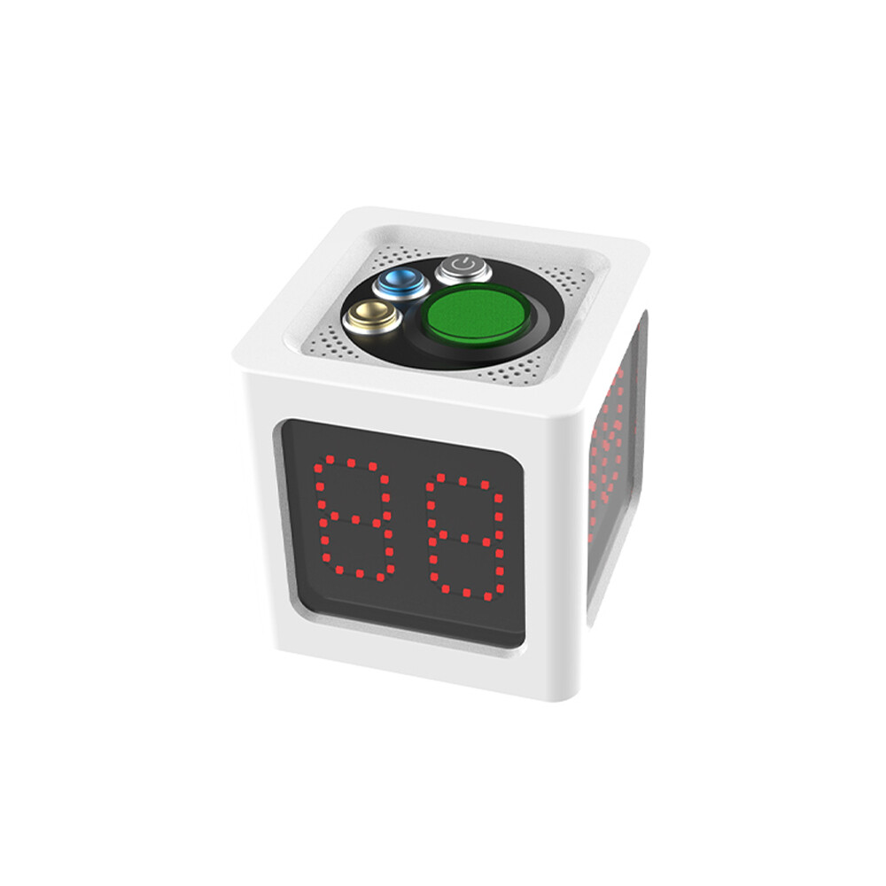 Cube Timer 1.4in 4 Sided Digital Shot Countdown Stopwatch for Private Poker