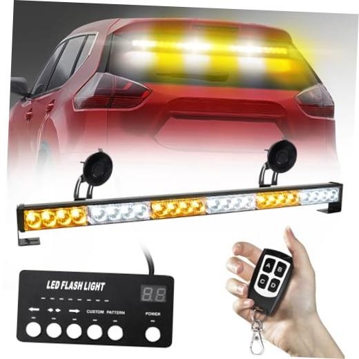 Traffic Advisor Strobe Lights Bar Emergency Warning Strobe Amber and White