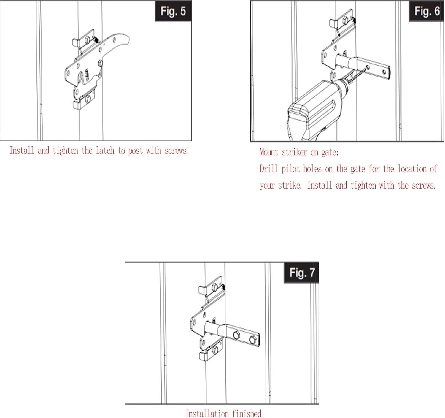 Automatic Gravity Lever Gate Latch - Elegant Black Finish for Easy Installation