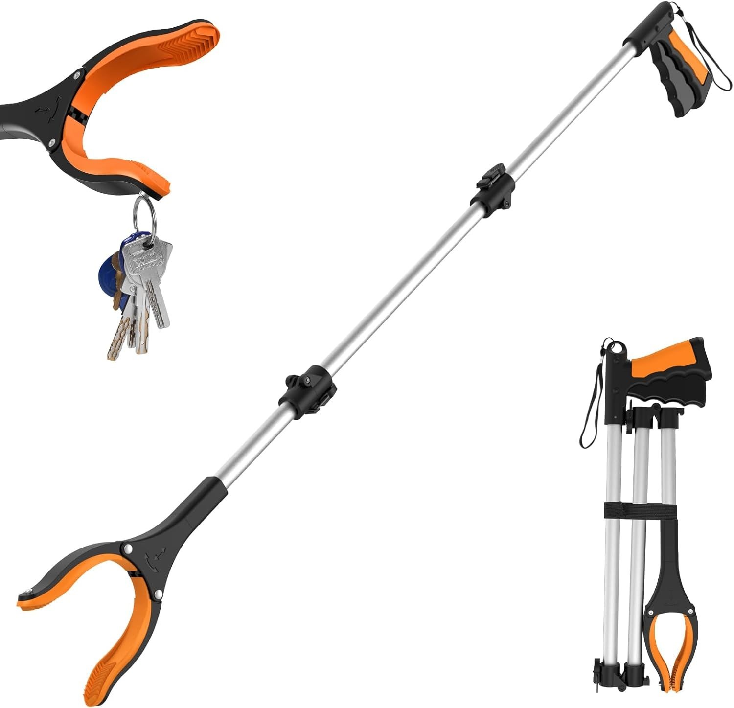 43" Extra Long Grabber Tool, Foldable Grabbers for Elderly Grab It Reaching Tool
