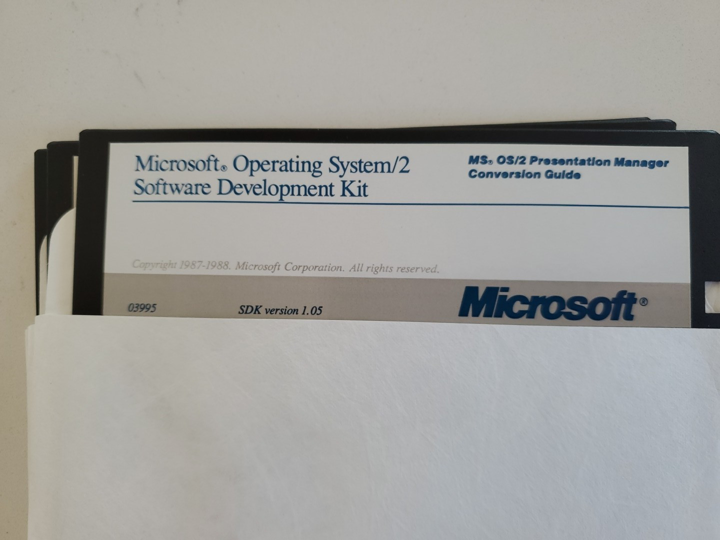 Microsoft Operating System/2 Software Development Kit 1.05 (OS/2 SDK) 5 1/4"