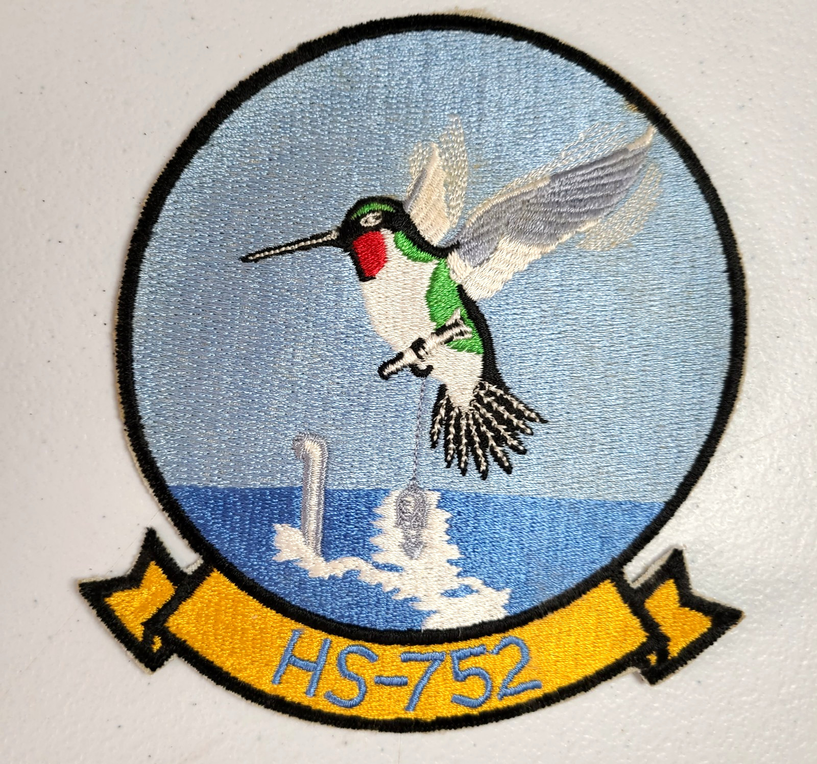 Squadron Patch USN Helicopter Anti Submarine HS 752 US Navy  6"