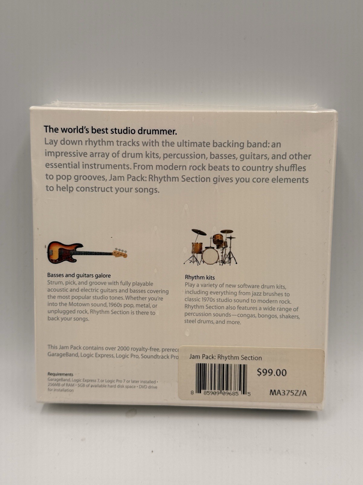 ORIGINAL SEALED GarageBand Jam Pack 3: Rhythm Section