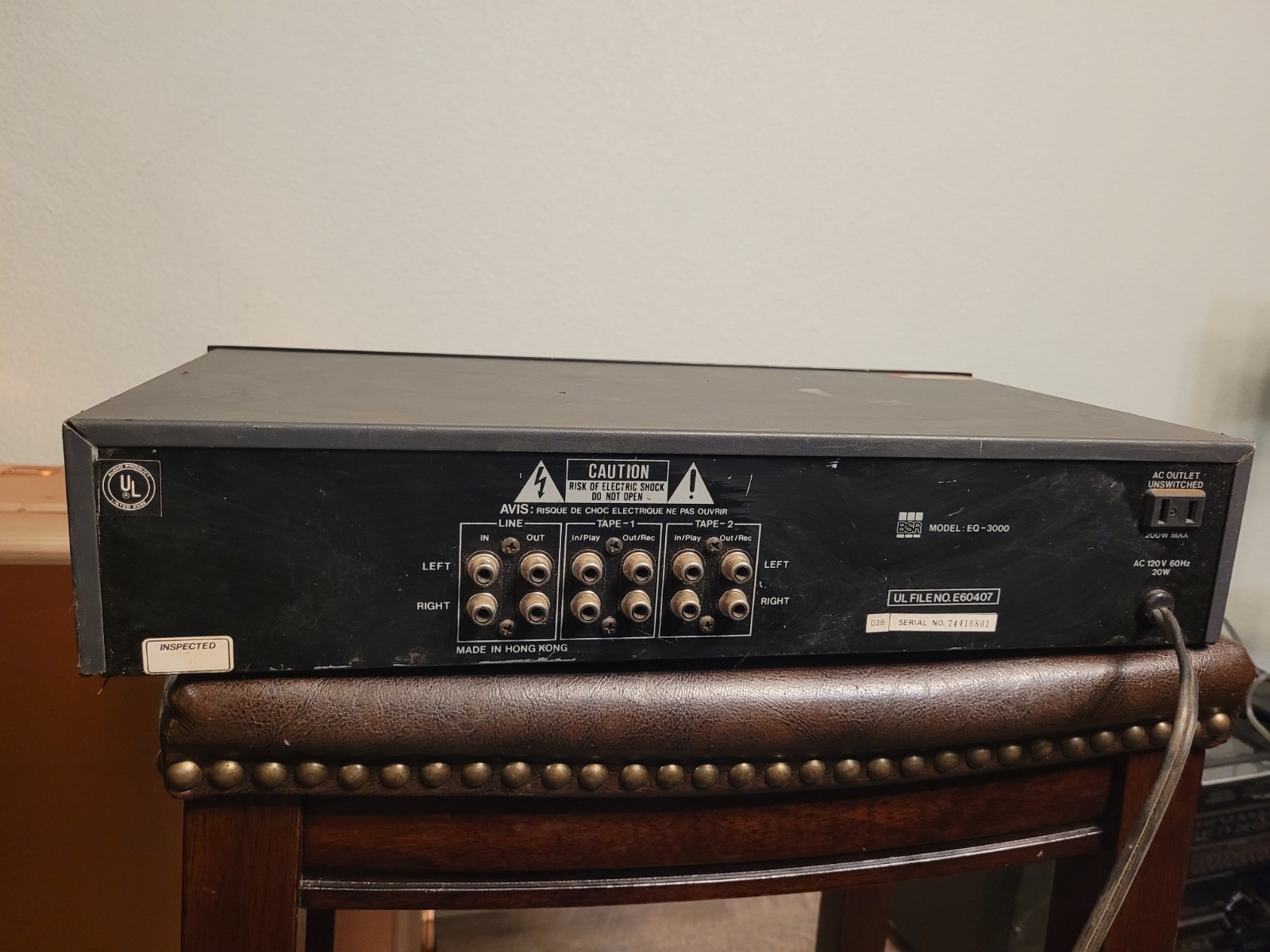 BSR Stereo Frequency Analyzer Spectrum Analyzer EQ-3000
