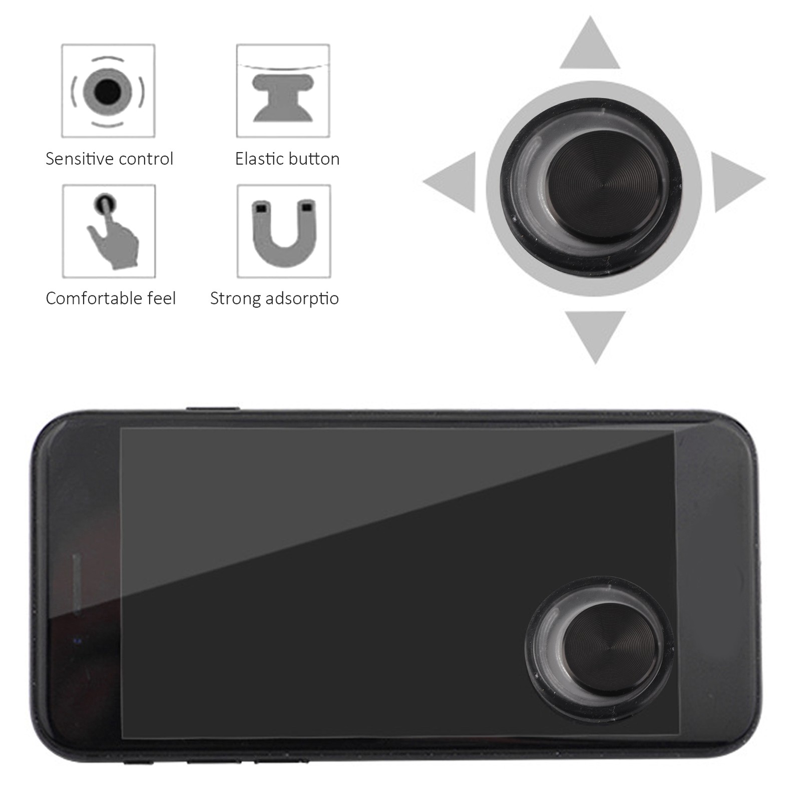 Mobile Phone Touch Screen Suction Cup Controller Round Joystick For OSMO