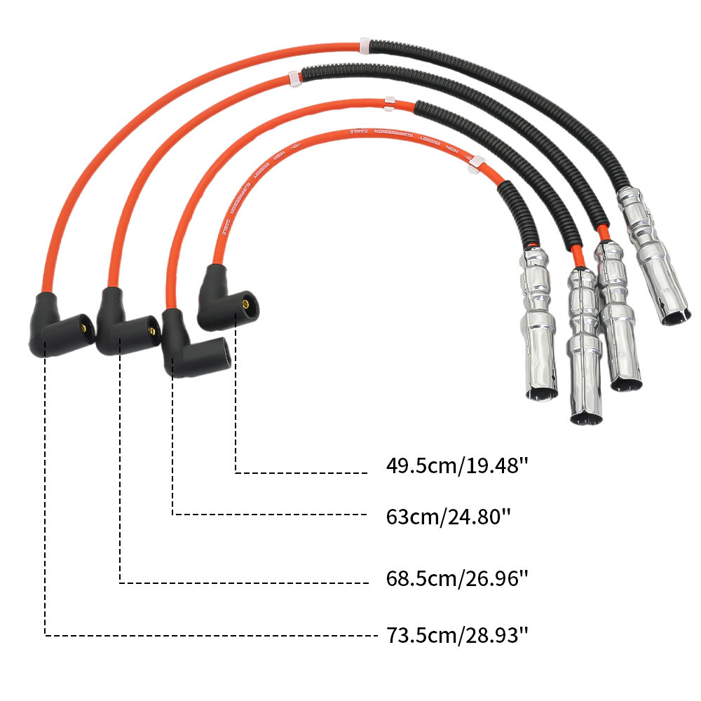 Spark Plug Igniton Wire & Spark Plug For Beetle Bora Golf, Golf GTI, Jetta 2.0L