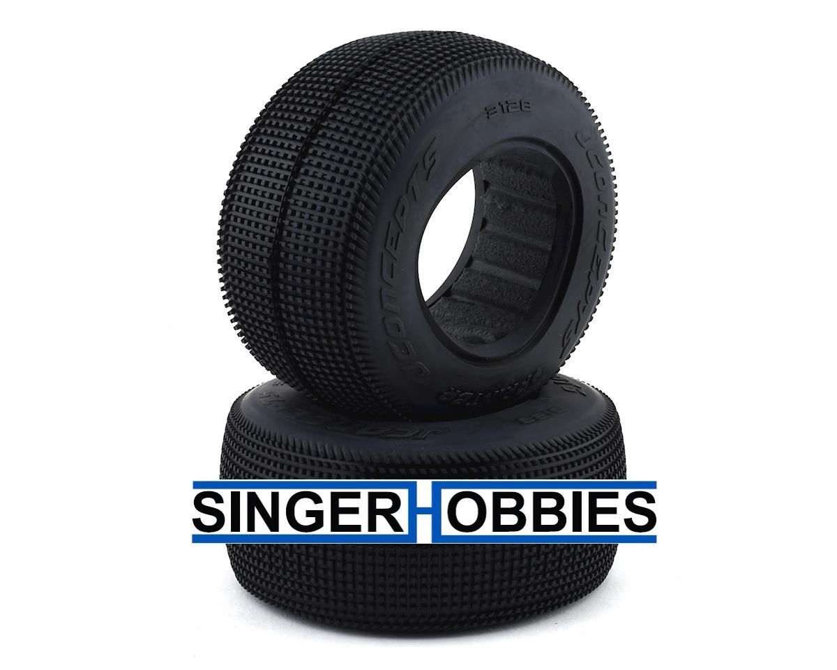 JCONCEPTS 3128-01 Sprinter Short Course Dirt Oval Tires (2) (Blue) HH