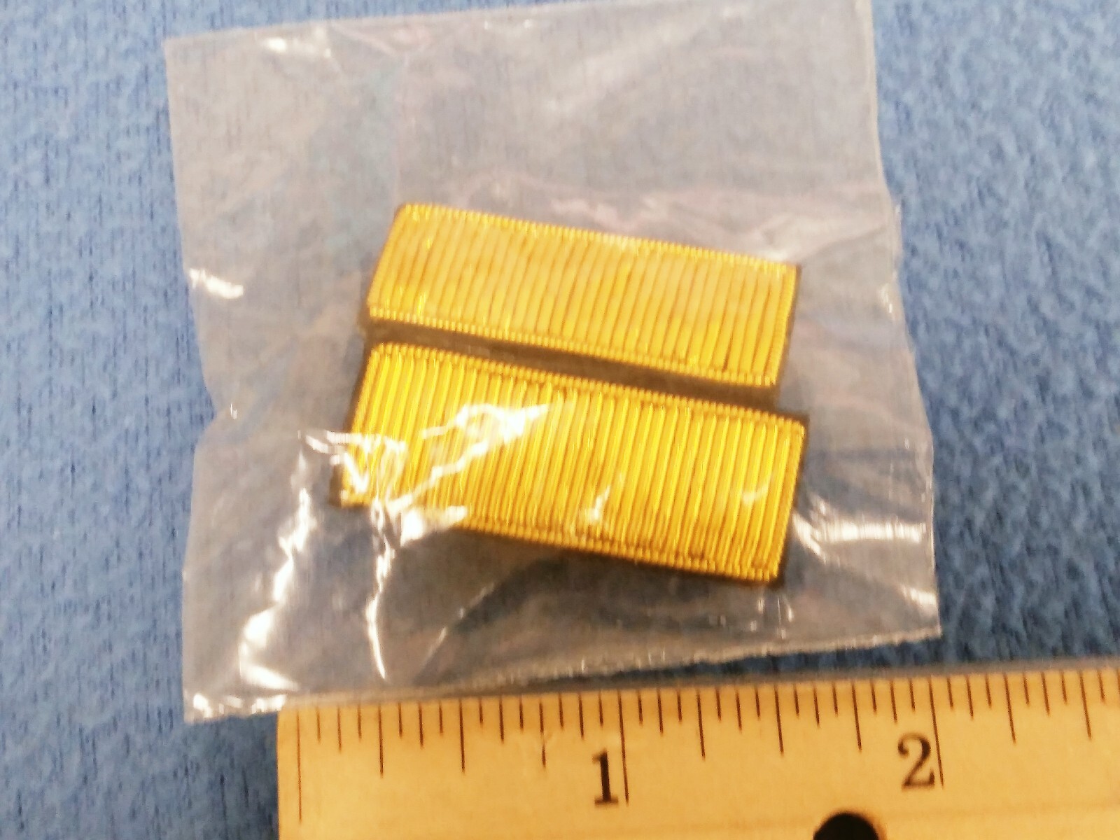 PAIR OF - Army Rank 2nd LIEUTENANT BULLION RANK PINS - NEW