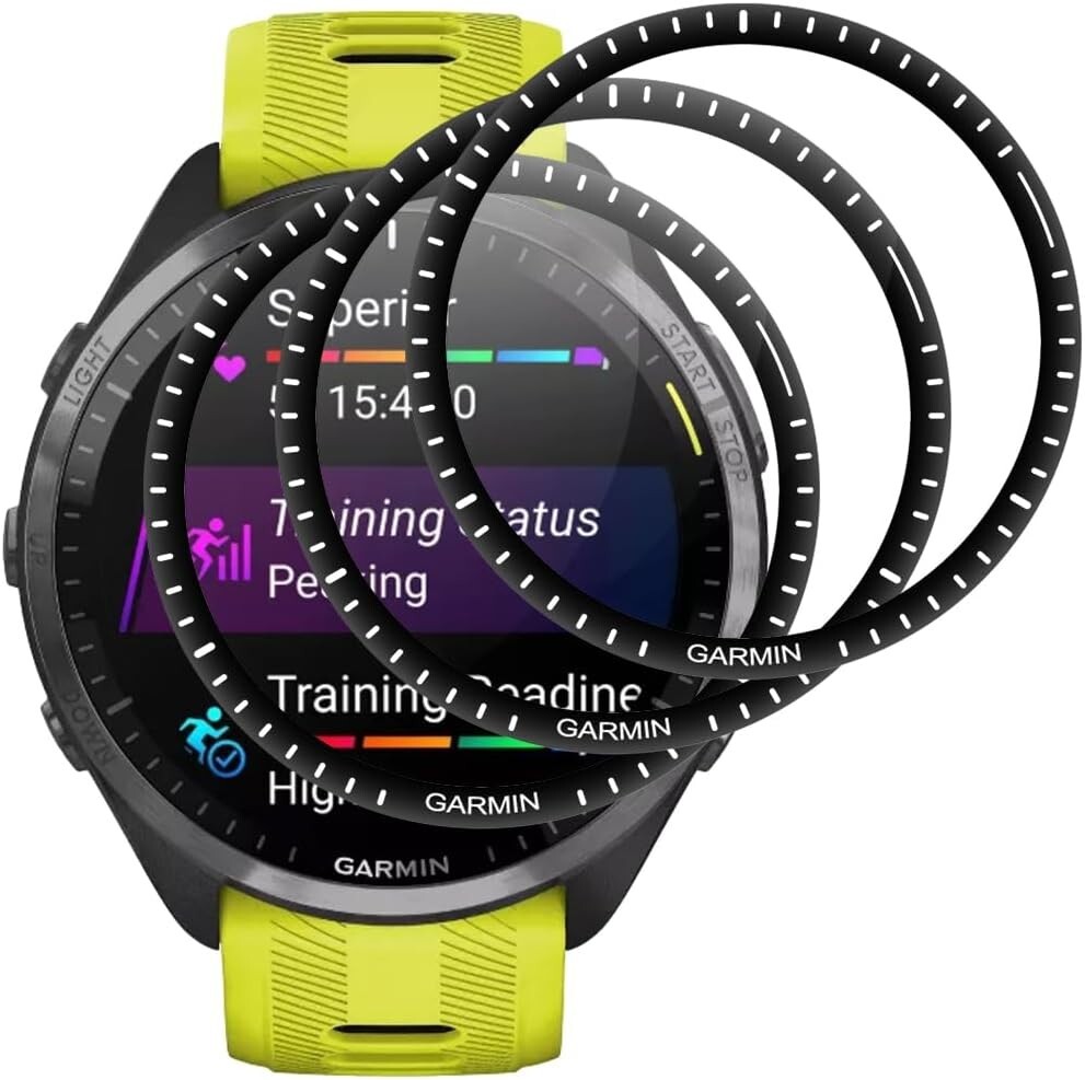 3X 3D Tempered Glass For Garmin Forerunner 965 Full Screen CURVED