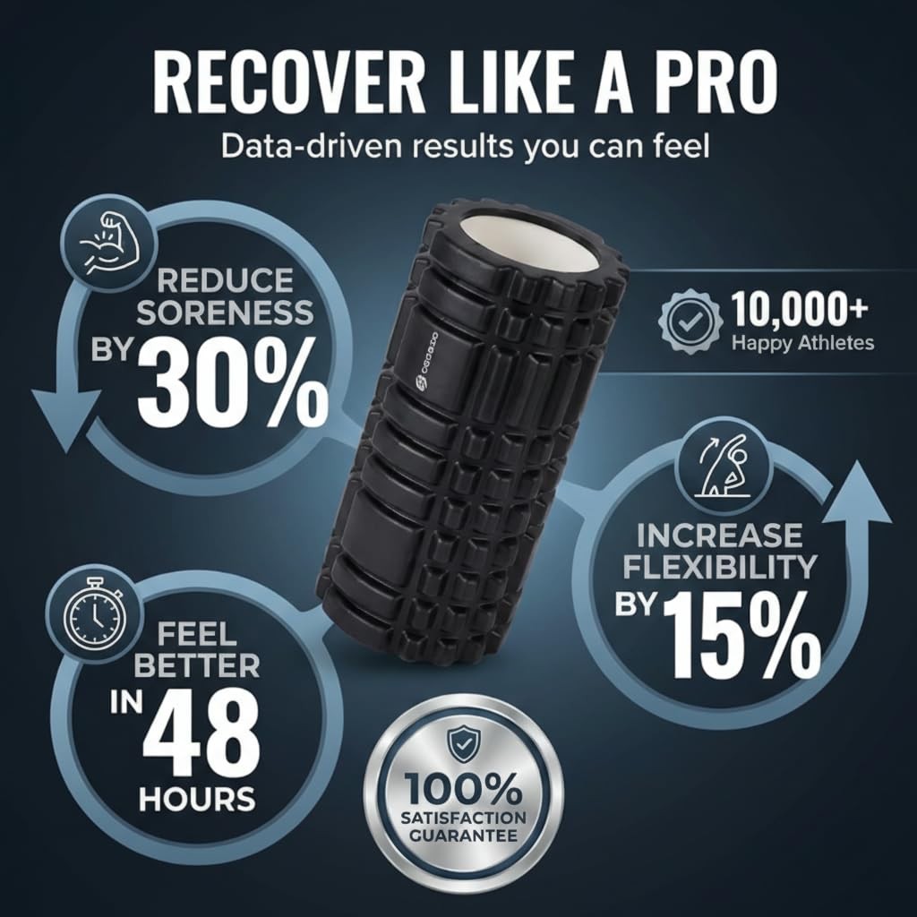 Foam Roller Deep Tissue Medium Density Muscle Massager Myofascial Trigger