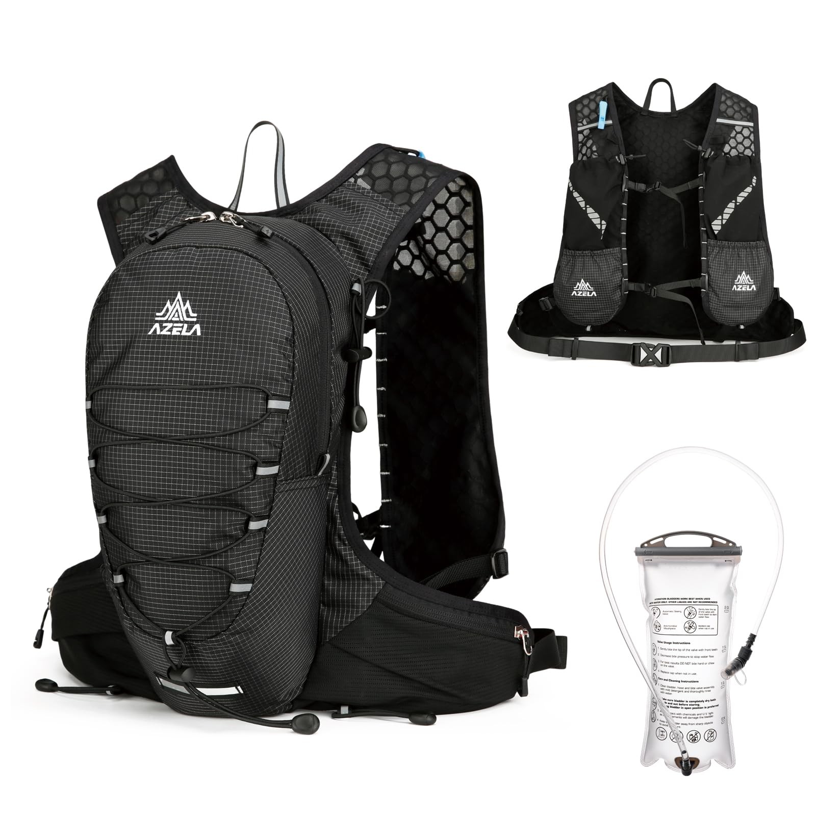 Hydration Backpack, Lightweight Cycling Hydration Pack Hydro Daypack for Trai...