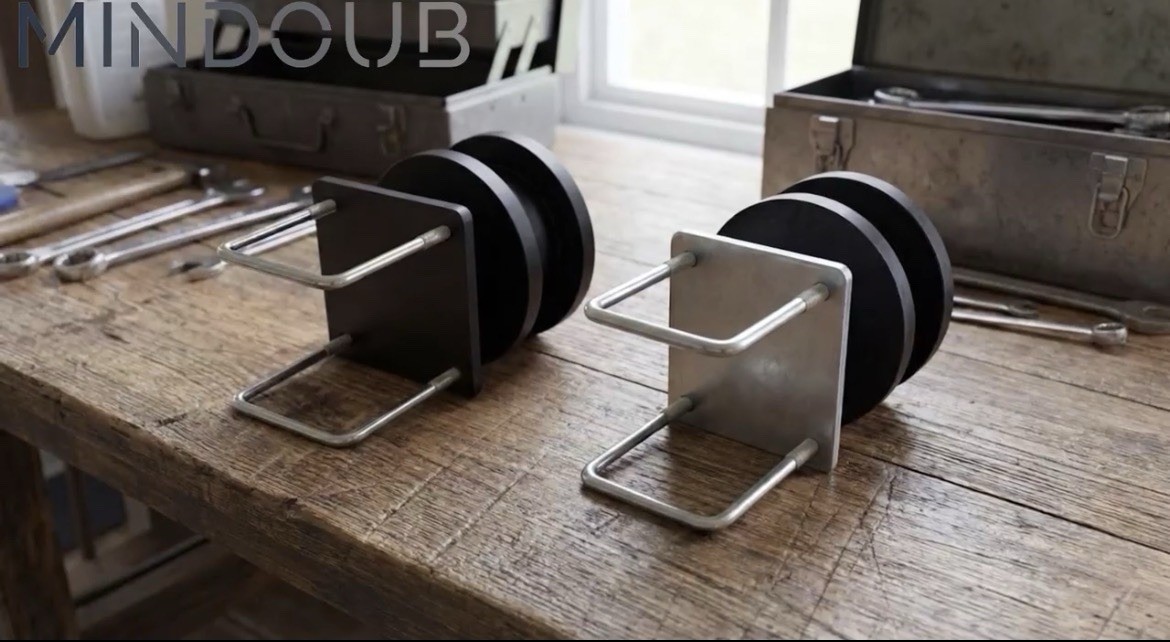 (2-PCS) 4" Square Post x 2" Square Gate Frame Premium Nylon Cantilever Roller