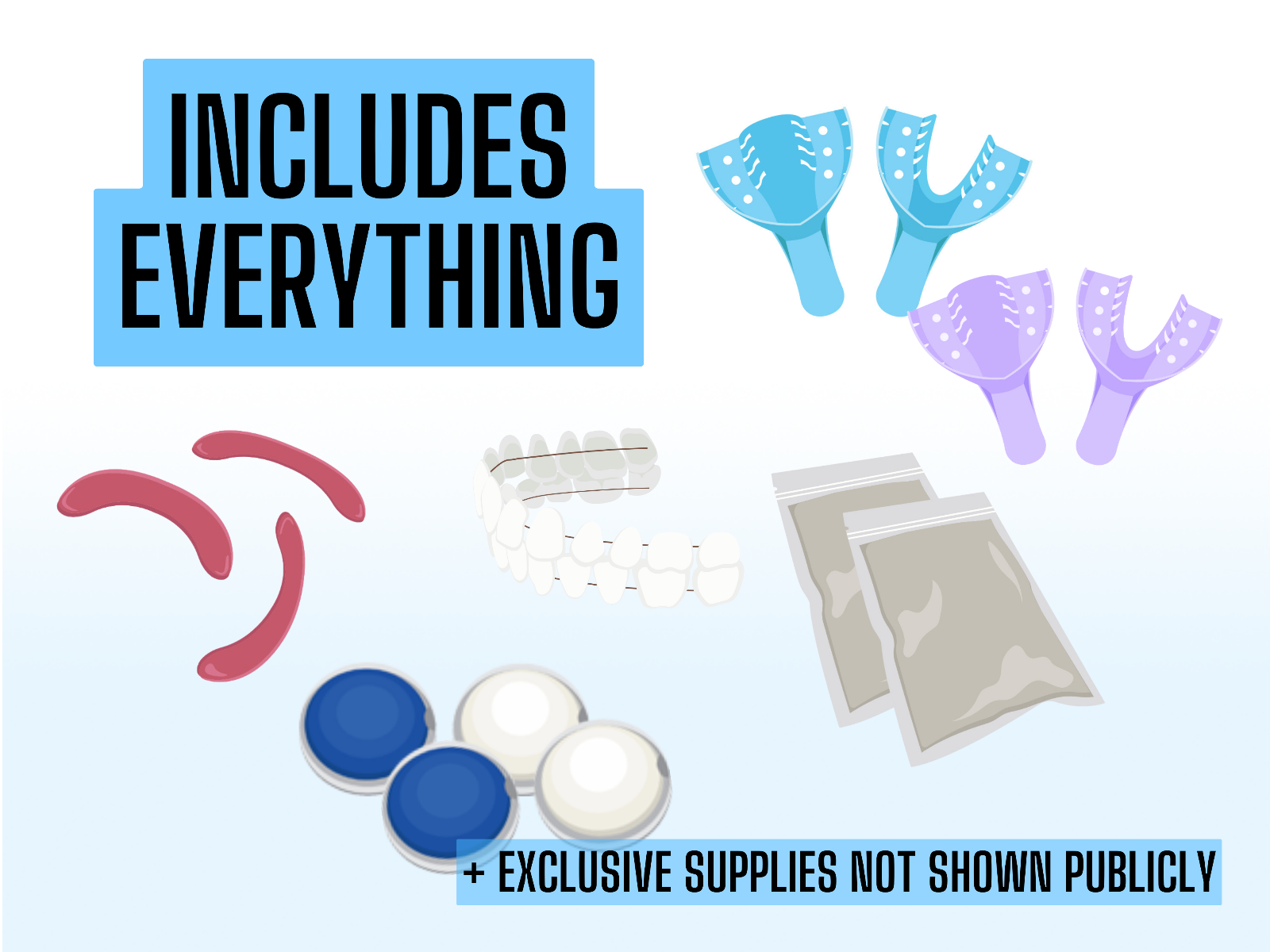 Novelty Denture Kit - Partials - fully customizable - VIDEO INSTRUCTIONS