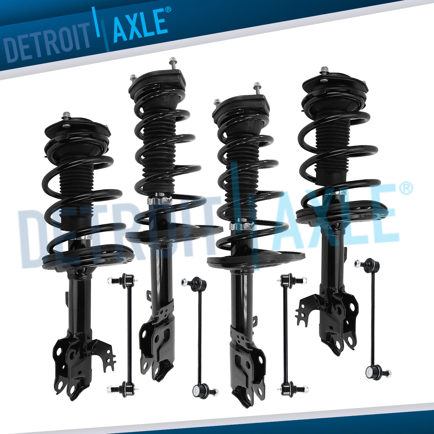 Front Rear Struts w/ Coil Spring Sway Bars Kit for 2013 2014 2015 Toyota Avalon