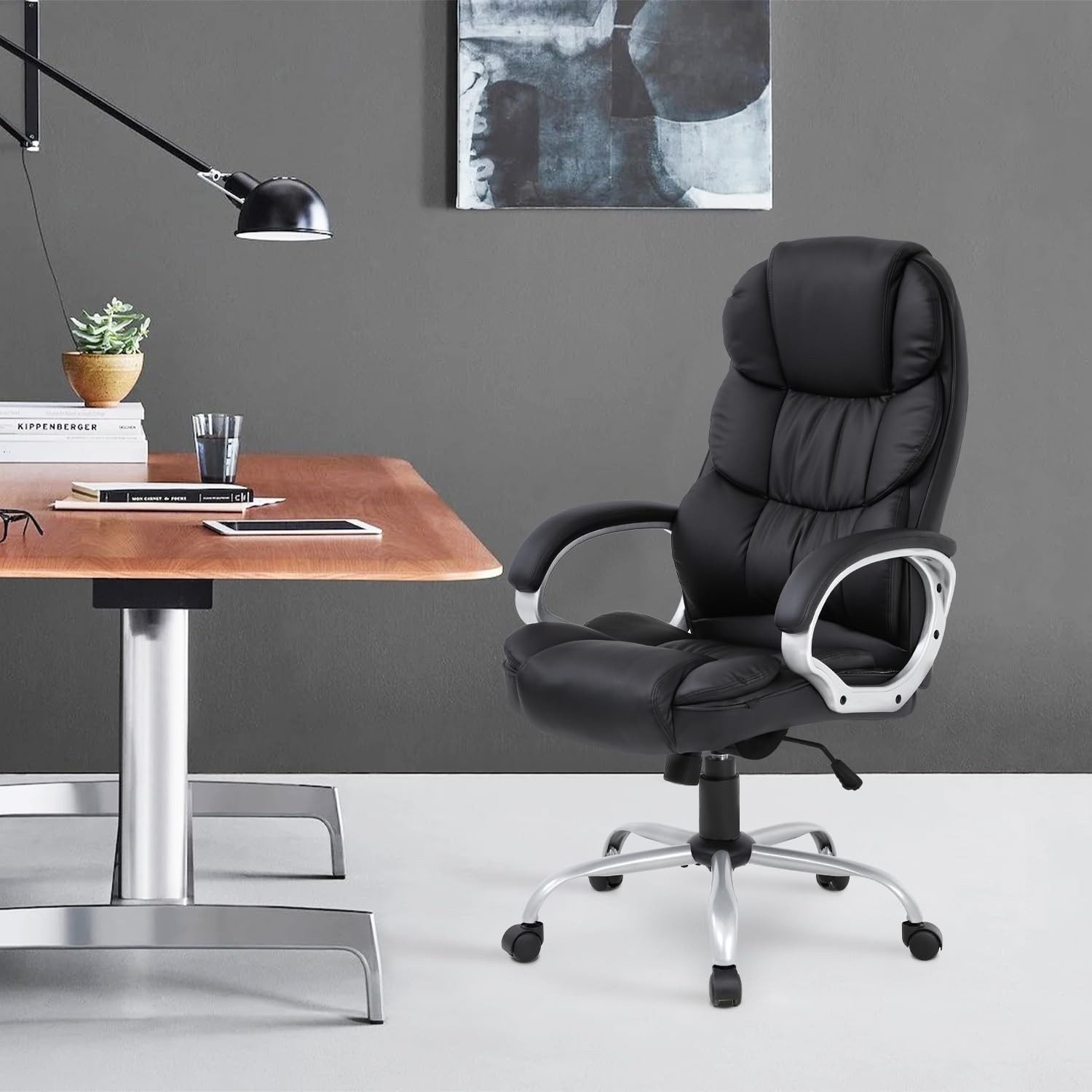 Ergonomic Office Chair Desk Chair Computer Chair with Lumbar Support Arms Exe...