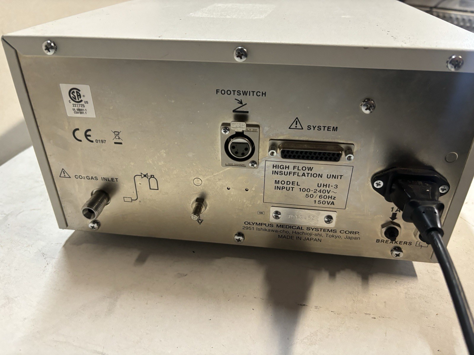 Olympus UHI-3 High Flow Insufflator Recent PM - Mlty Qty