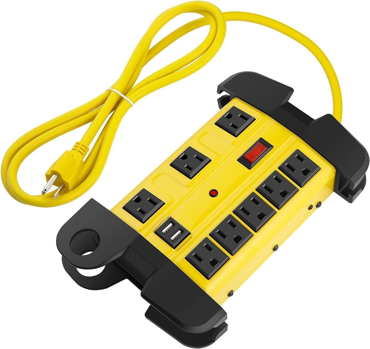 Heavy Duty Power Strip with USB, Workshop 8 Outlet Surge Protector 2700 Joule...