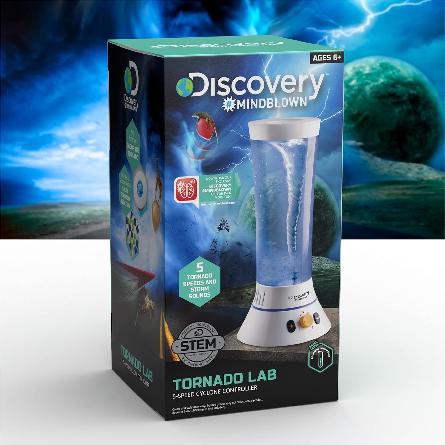 Educational Tornado Lab Build Kit with Realistic Storm Sounds - STEM Fun for All