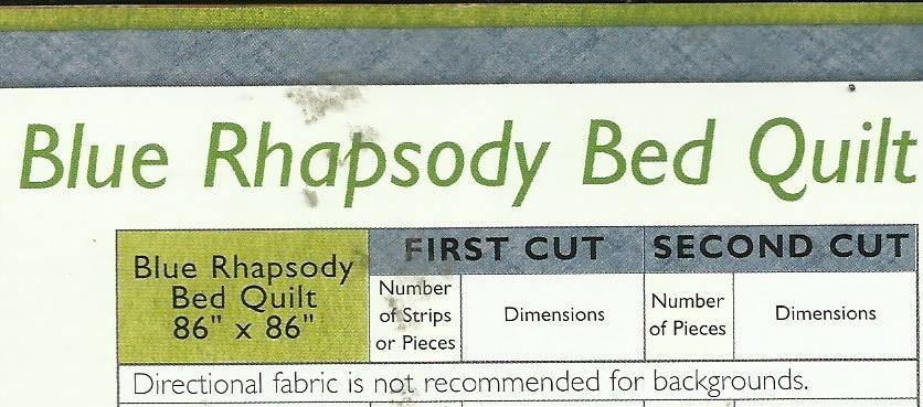 A0220$ BLUE RHAPSODY QUILT & HEADBOARD QUILT PATTERN/INSTRUCTIONS