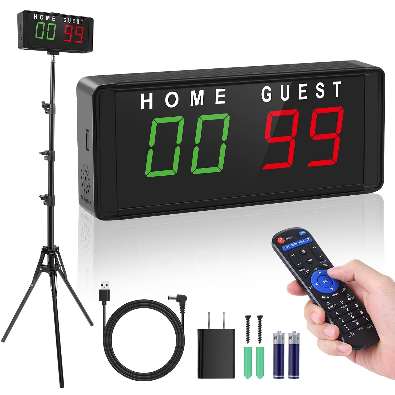 Digital LED Electronic Scoreboard with Remote Control and Tripod Medium Size