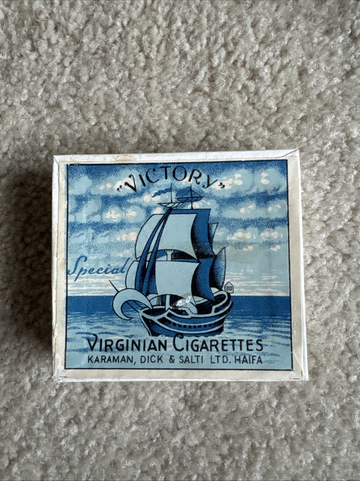 Victory  1940’s British Palestine Cigarettes Pack EMPTY