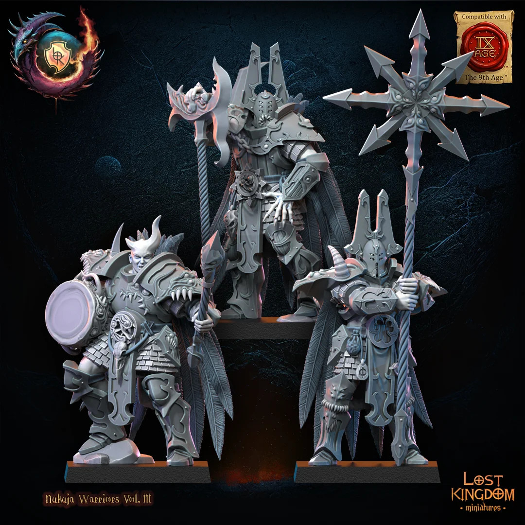 Nakuja Chosen Command Group - 28-32mm Nukuja - Resin Tabletop Miniature