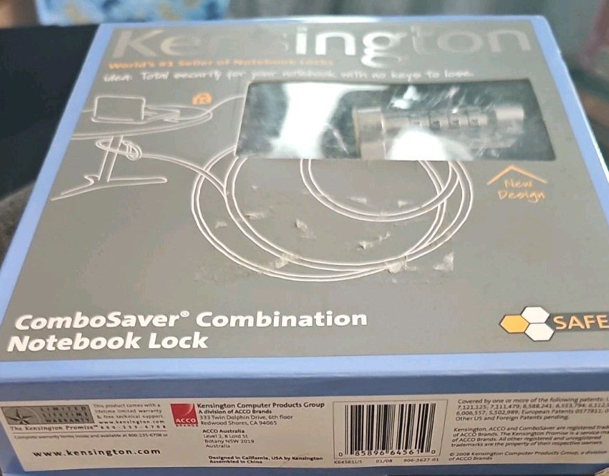 Kensington Laptop Combination Lock ComboSaver Computer Lock Sealed