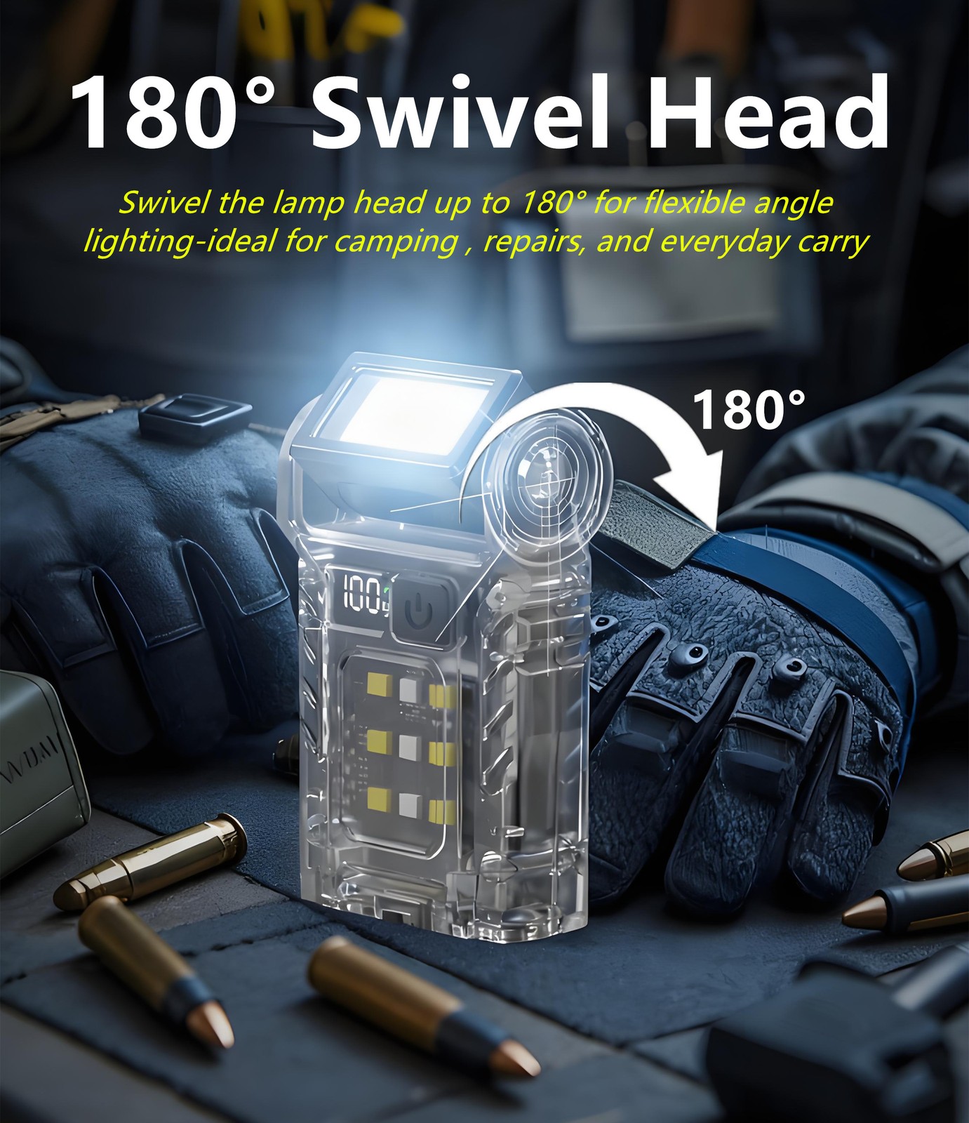Super Bright Magnet Mini Pocket Torch Emergency Small Flashlight Warning Light