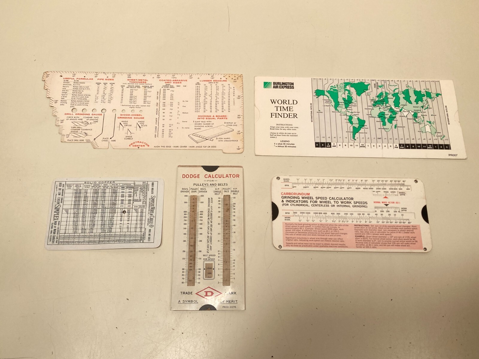 (19) Vintage industrial slide computers (machining/electrical/fluids/etc)