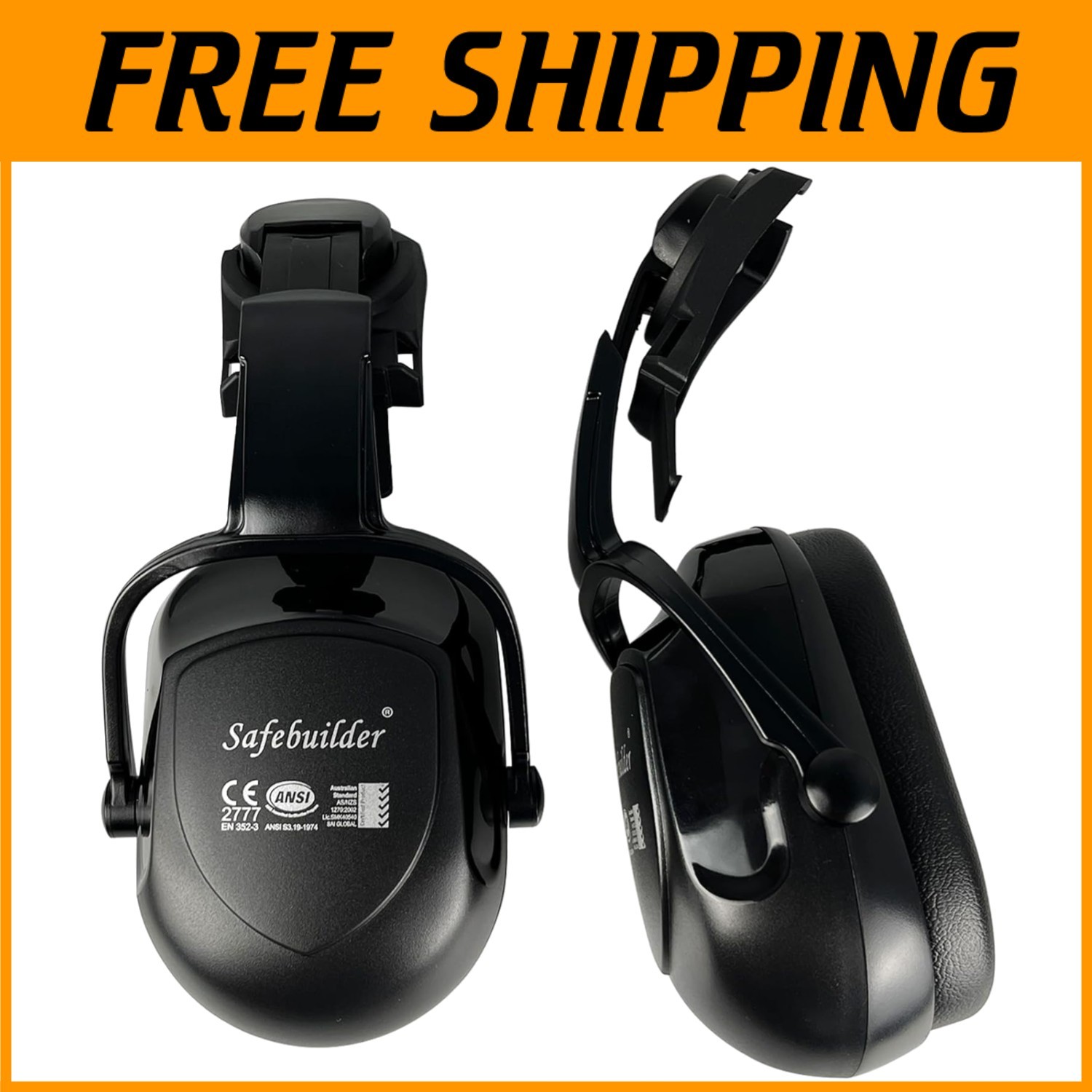 ANSI Approved Safety Ear Muffs for Helmet Mount