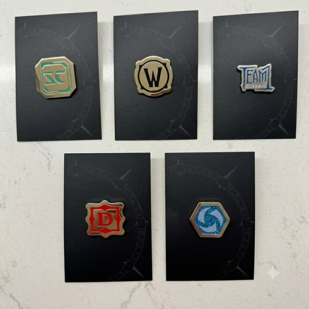 RARE Blizzard Entertainment Team 1 Classic Employee Pins SC Wow Diablo Heroes