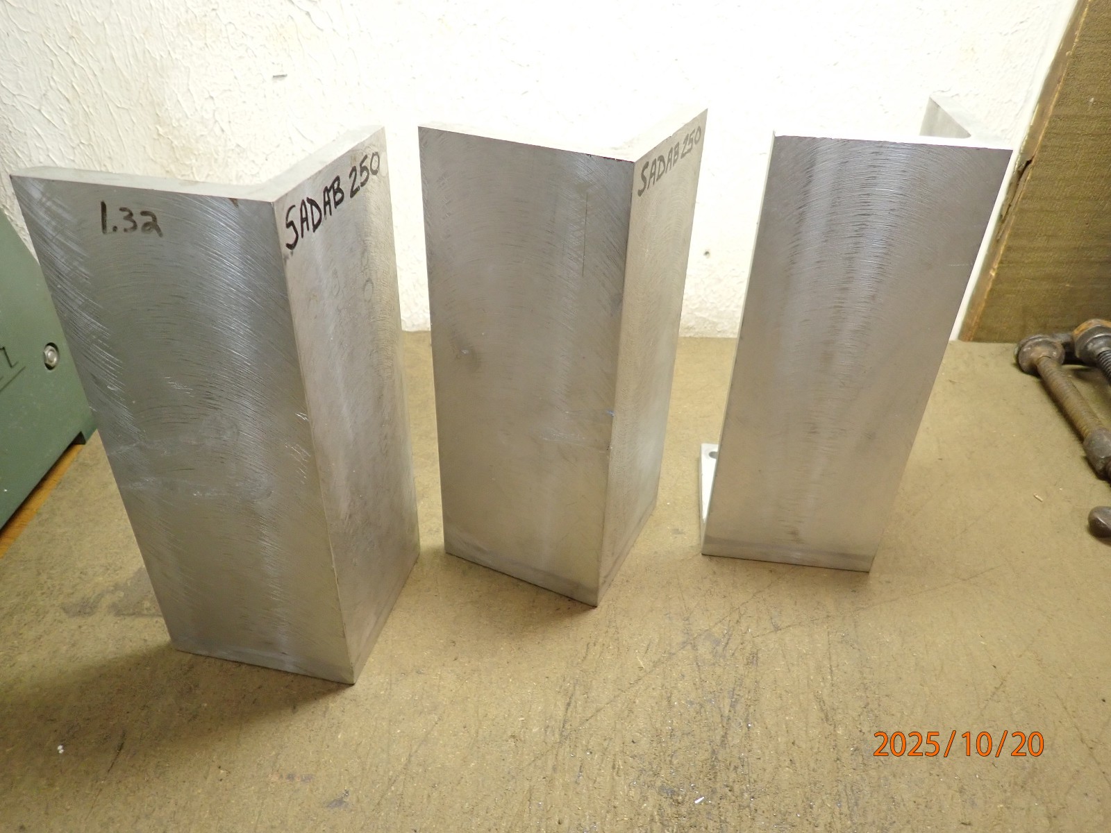 3 CORNER ANGLE PLATES CMM STAGING TOOLING NON-FERROUS METAL MACHINIST TOOLING