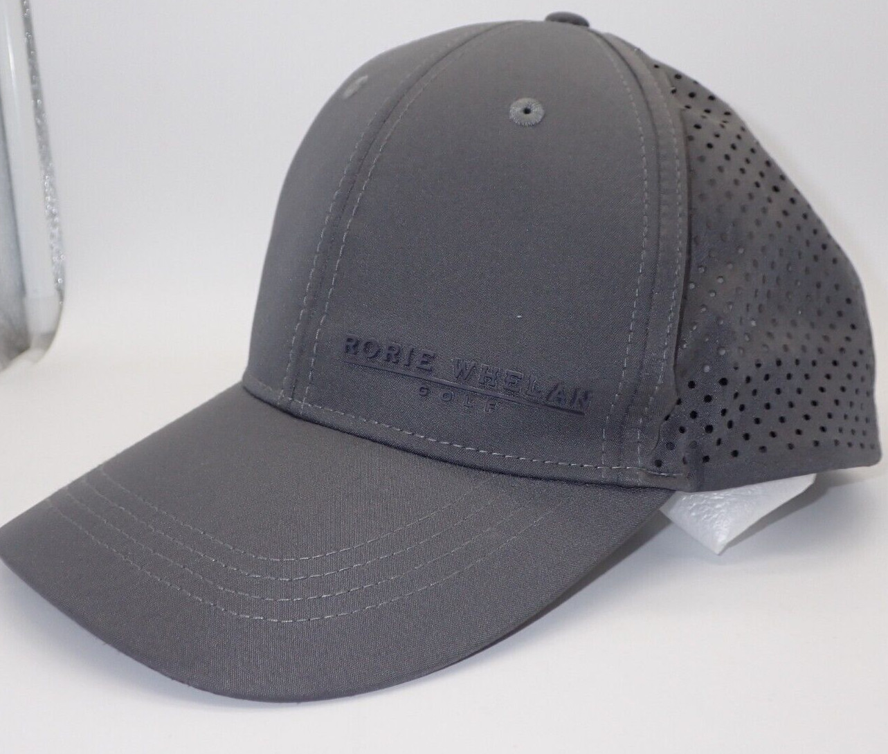 NEW Rorie Whelan Golf Gray Mesh Hat Light Adjustable Breathable No Tags