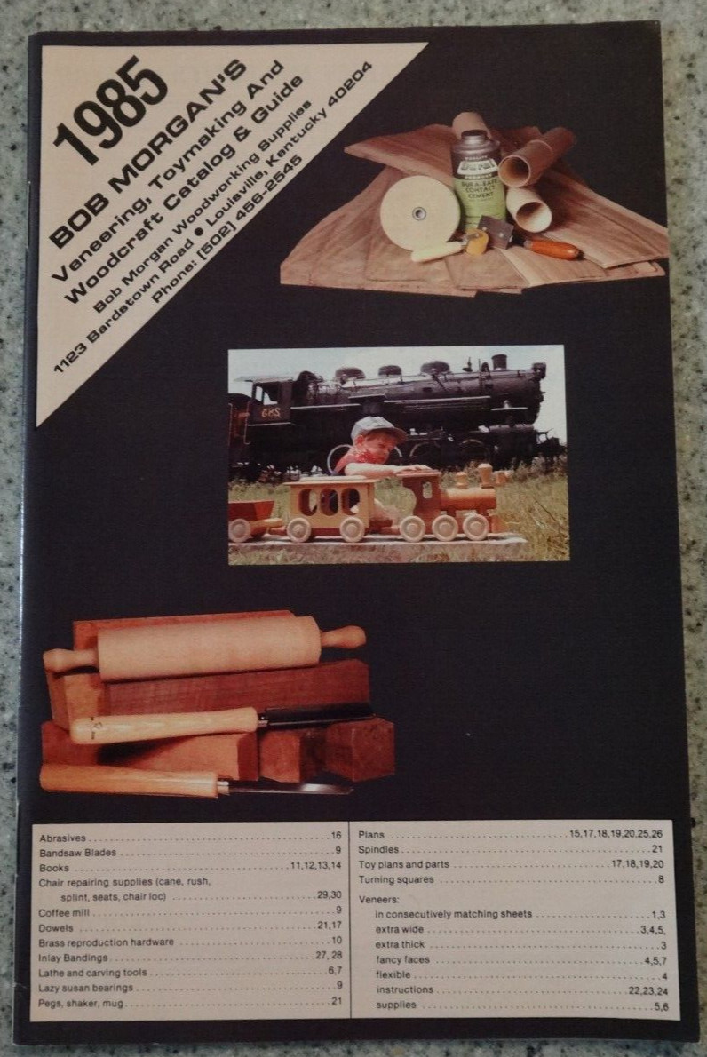 Bob Morgan's - Veneering, Toymaking and Woodcraft Catalog & Guide - 1985
