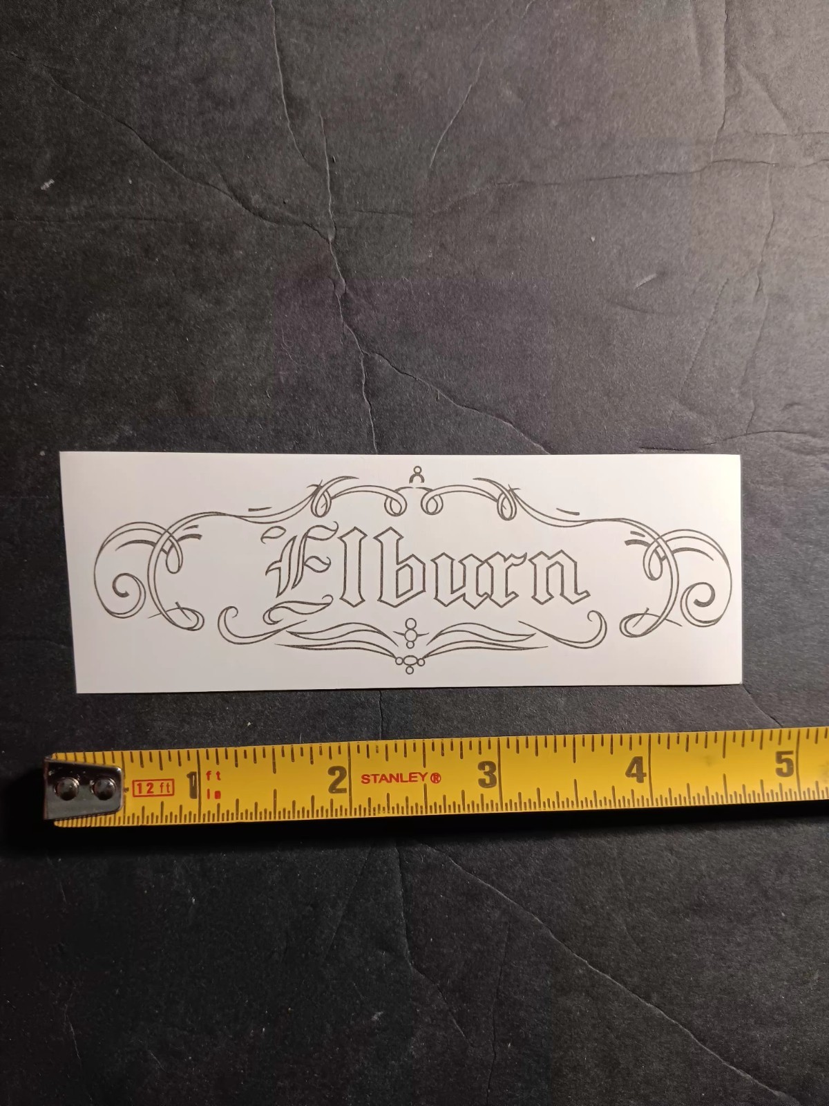 ELBURN - Piano Fallboard Decal / Sticker