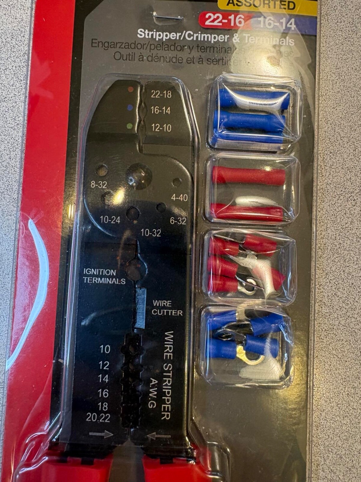 Gardner Bender Kit Stripper/Crimper & Terminals Assorted 22-16, 16-14 New