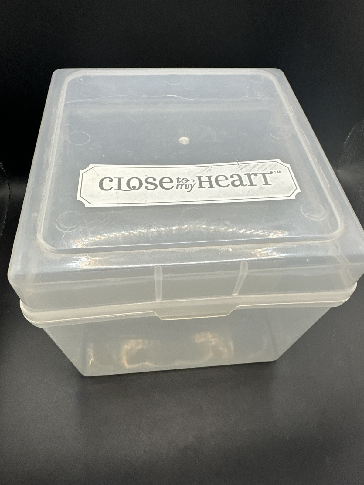 Close To My Heart Vintage Plastic Storage Container  Approx 7x7x7" Scrapbooking