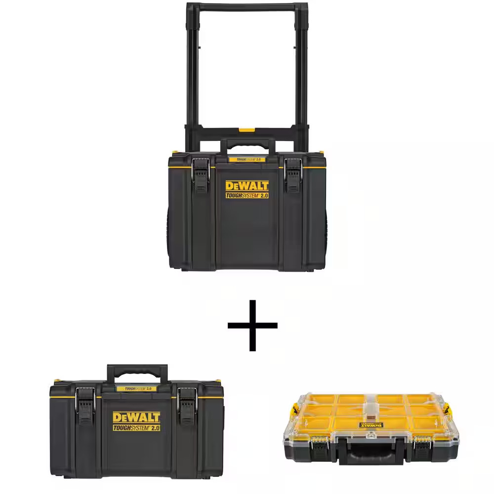 TOUGHSYSTEM 2.0 24 In. Mobile Tool Box, 22 In. Large Tool Box and 10-Compartment