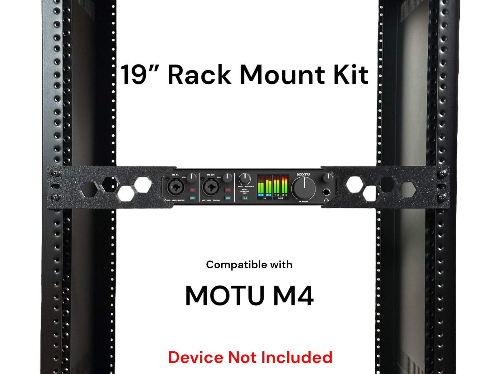 Rack Mount Kit for MOTU M4 19 Inch Rack 1.5U 4 Variations