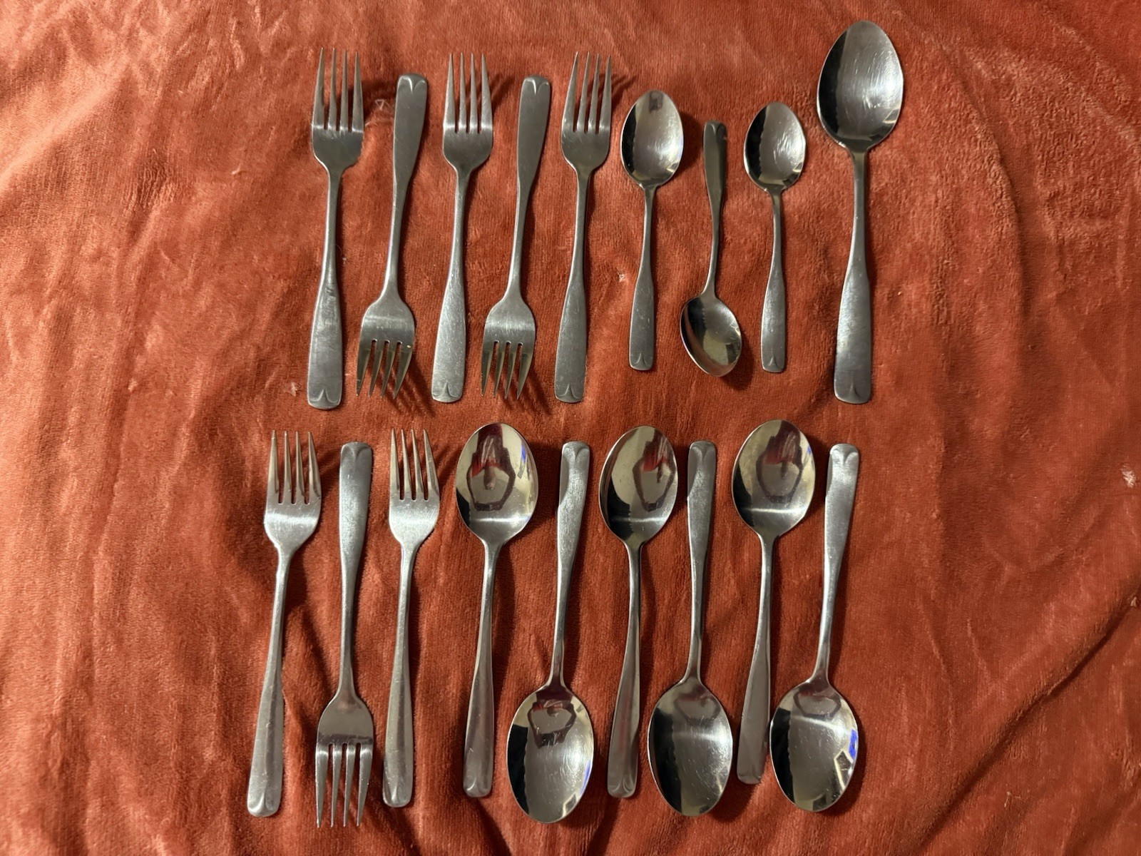 18 pc Oneida Northland Village Common Stainless Flatware Set Lot Korea