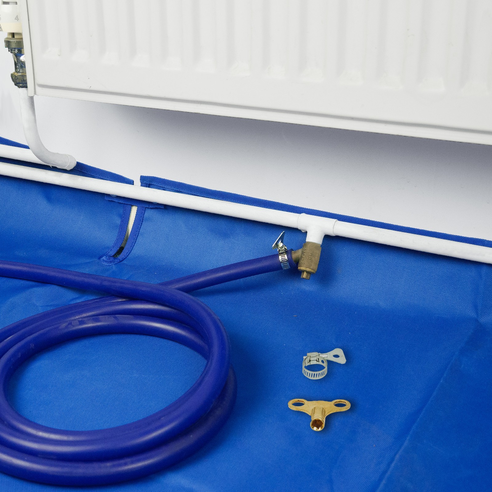 Radiator Drain Down Hose Kit – Includes Bleed Key & 2 Jubilee Clips - Heavy Duty