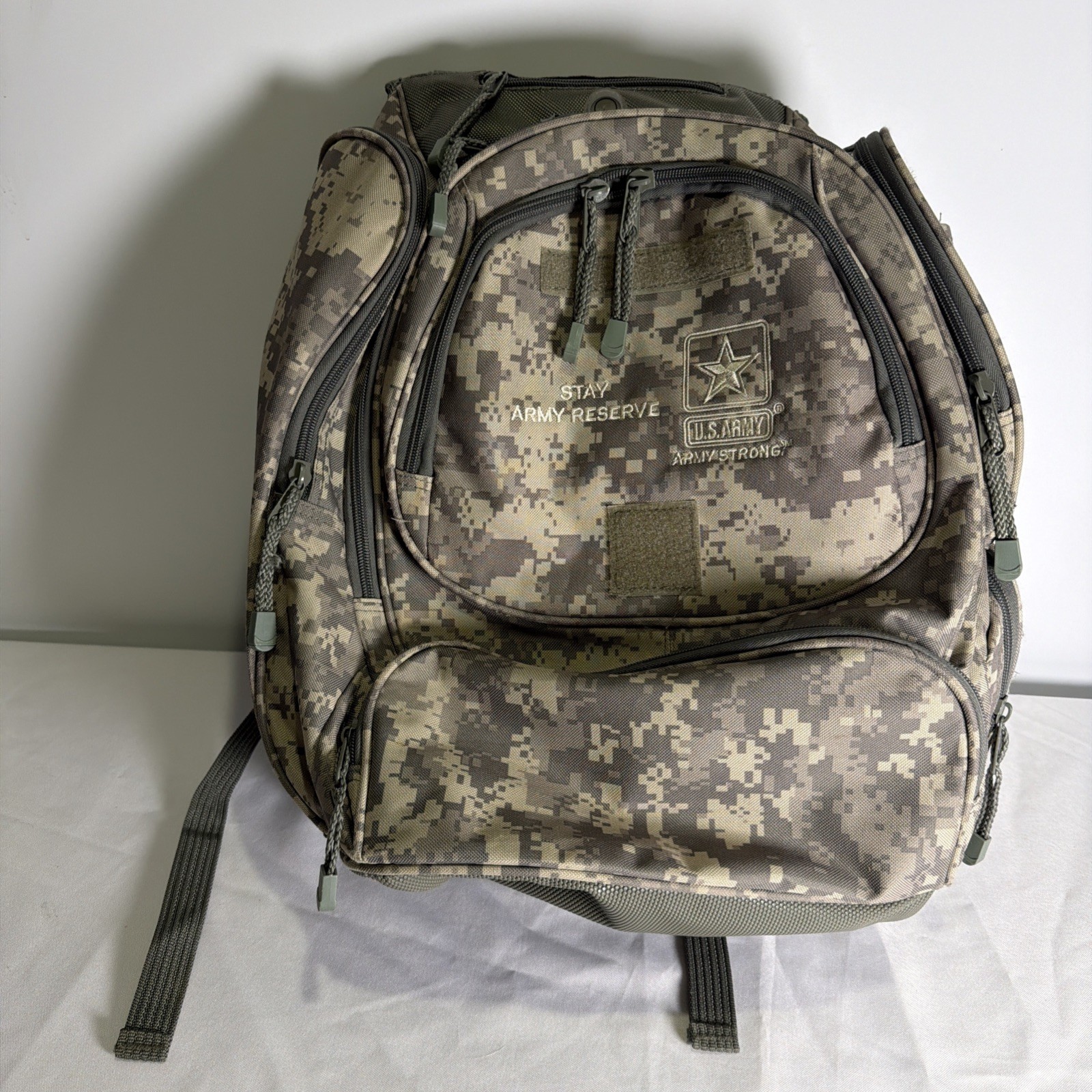 US ARMY Reserve Tactical Digital Camo Backpack Bag Camping Hiking Multi-Pocket